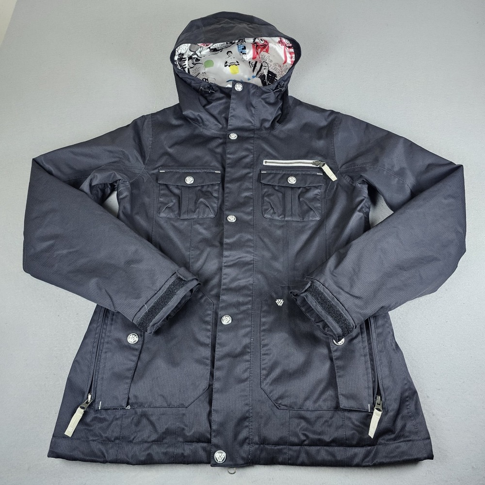 Burton Dryride Jacket Womens Small Black The White Collection TWC Ski Snowboard